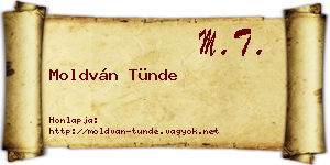 Moldván Tünde névjegykártya
