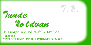 tunde moldvan business card